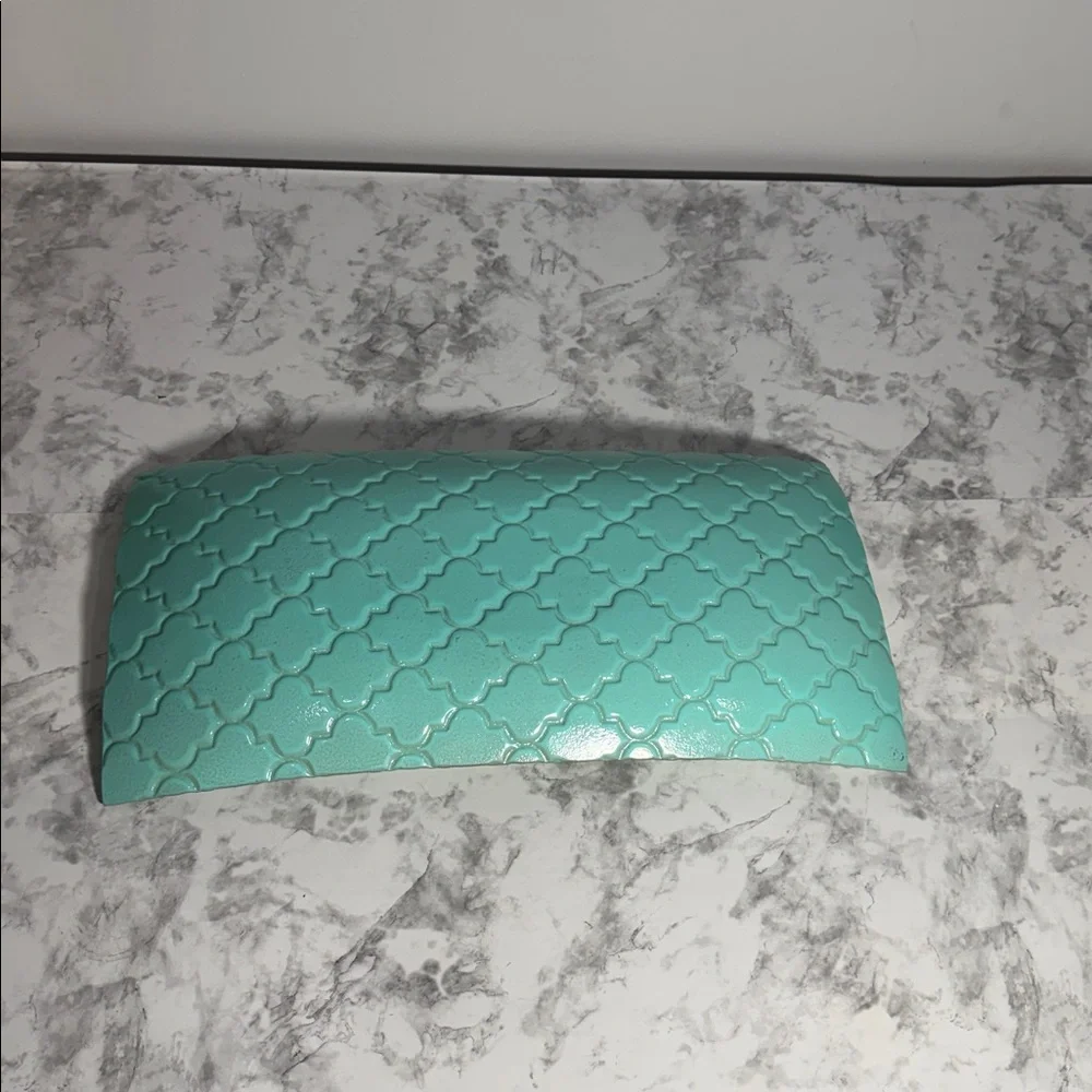 Elegant Teal Decorative Glass Tray